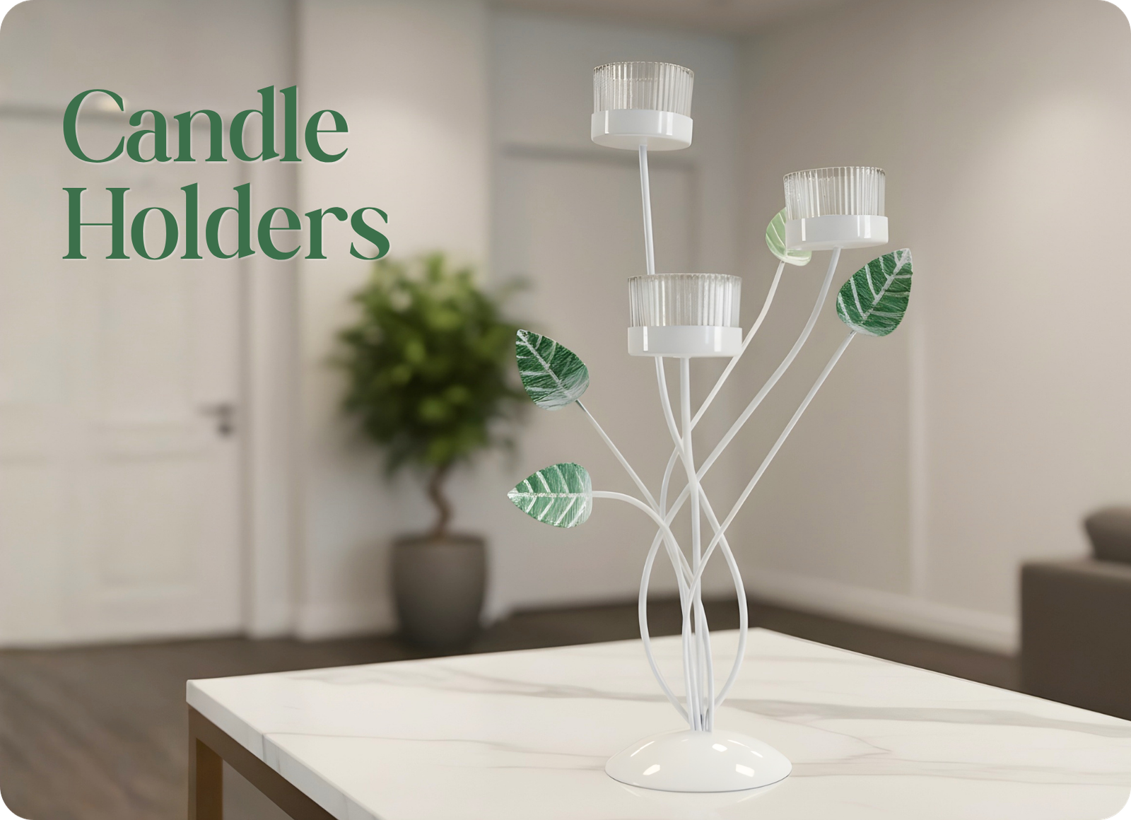 Look Book Candle Holder White