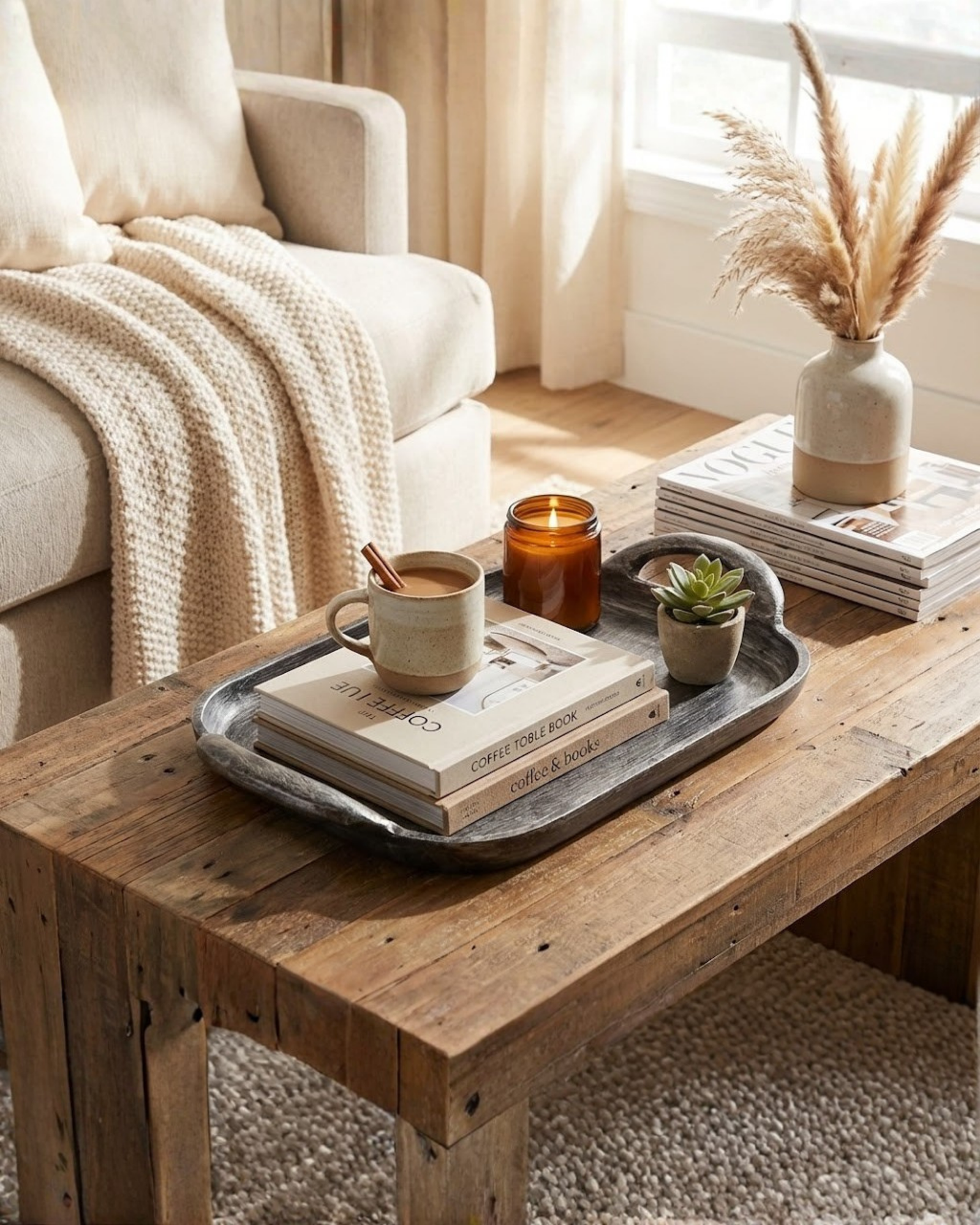 Designer Hand-Painted Aluminum Serving Tray