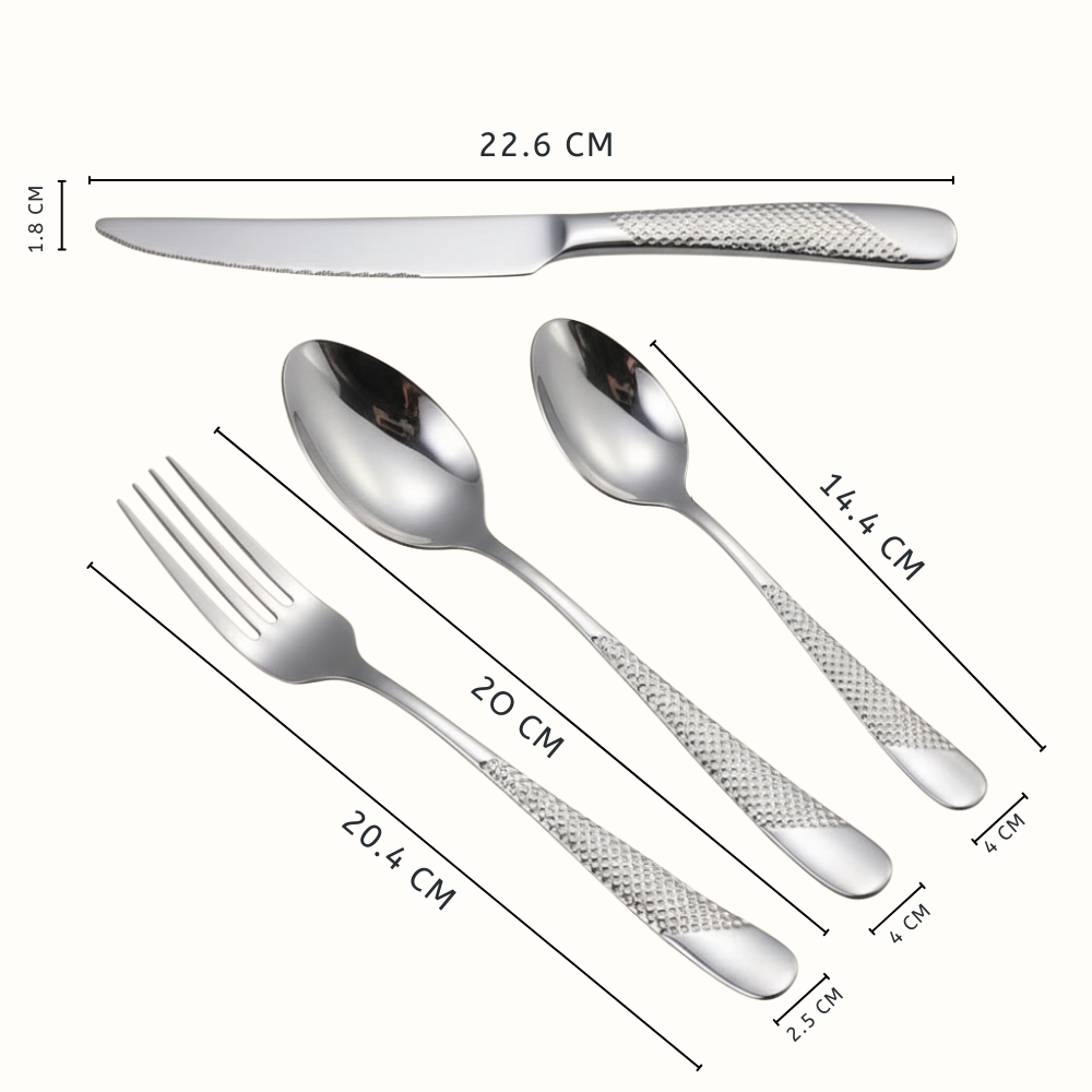 24-Piece Stainless Steel Cutlery Set for 6 People