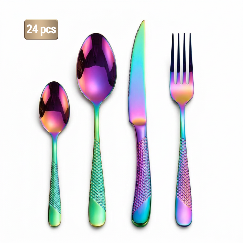 24-Piece Stainless Steel Cutlery Set for 6 People