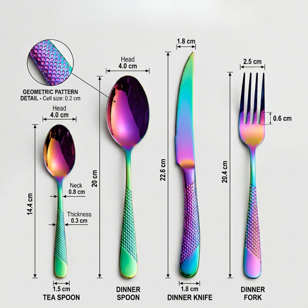 24-Piece Stainless Steel Cutlery Set for 6 People