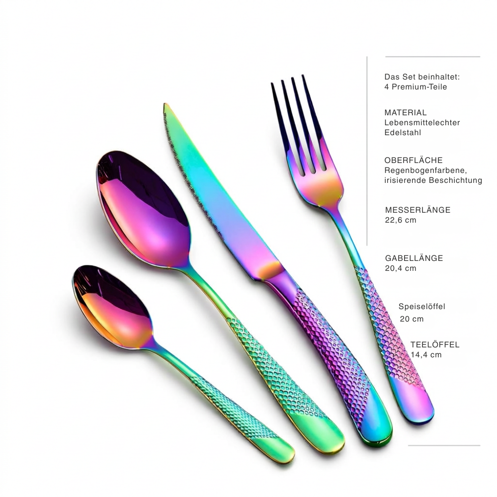 24-Piece Stainless Steel Cutlery Set for 6 People