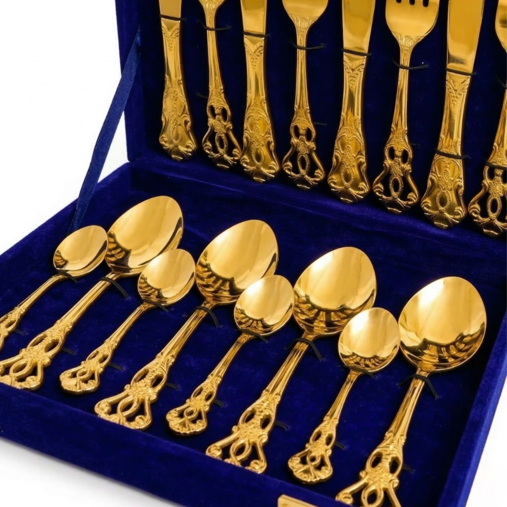 Victorian Mirror Polish Flatware with Luxury Gift Box