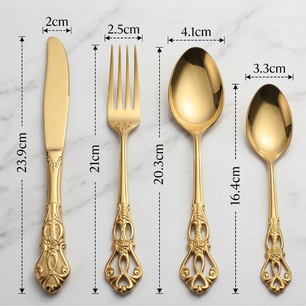 Victorian Mirror Polish Flatware with Luxury Gift Box