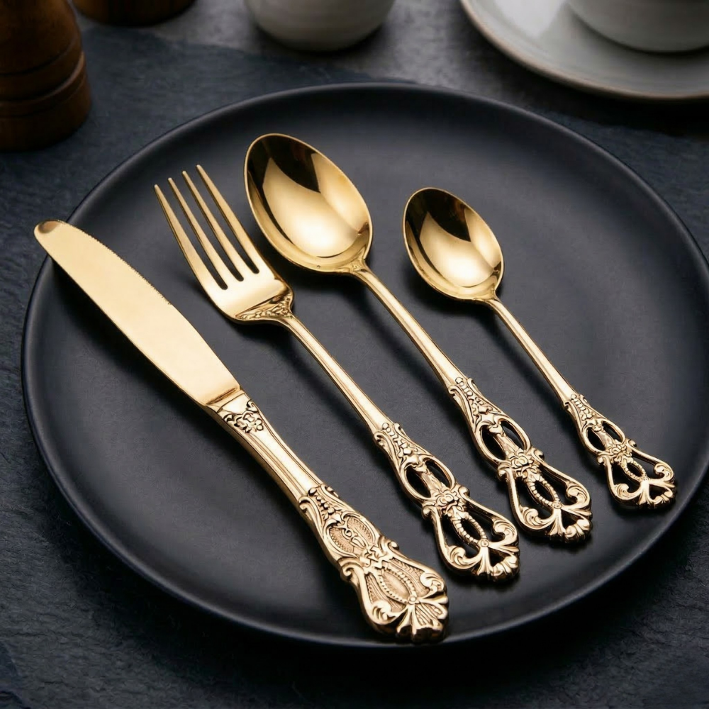 Victorian Mirror Polish Flatware with Luxury Gift Box