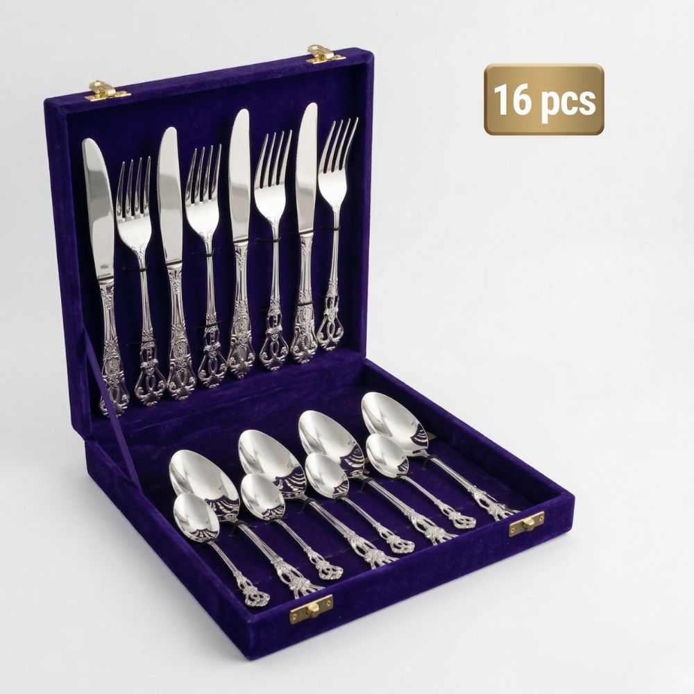 Victorian Mirror Polish Flatware with Luxury Gift Box