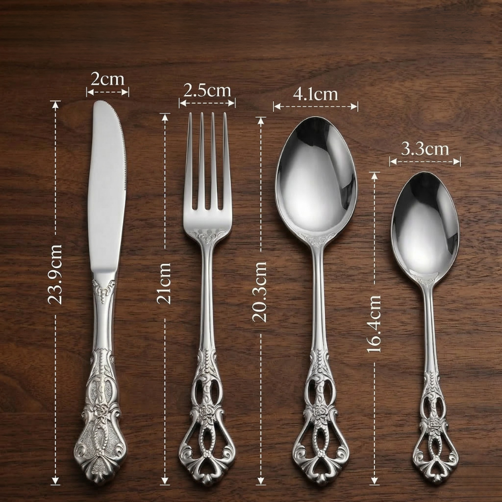 Victorian Mirror Polish Flatware with Luxury Gift Box