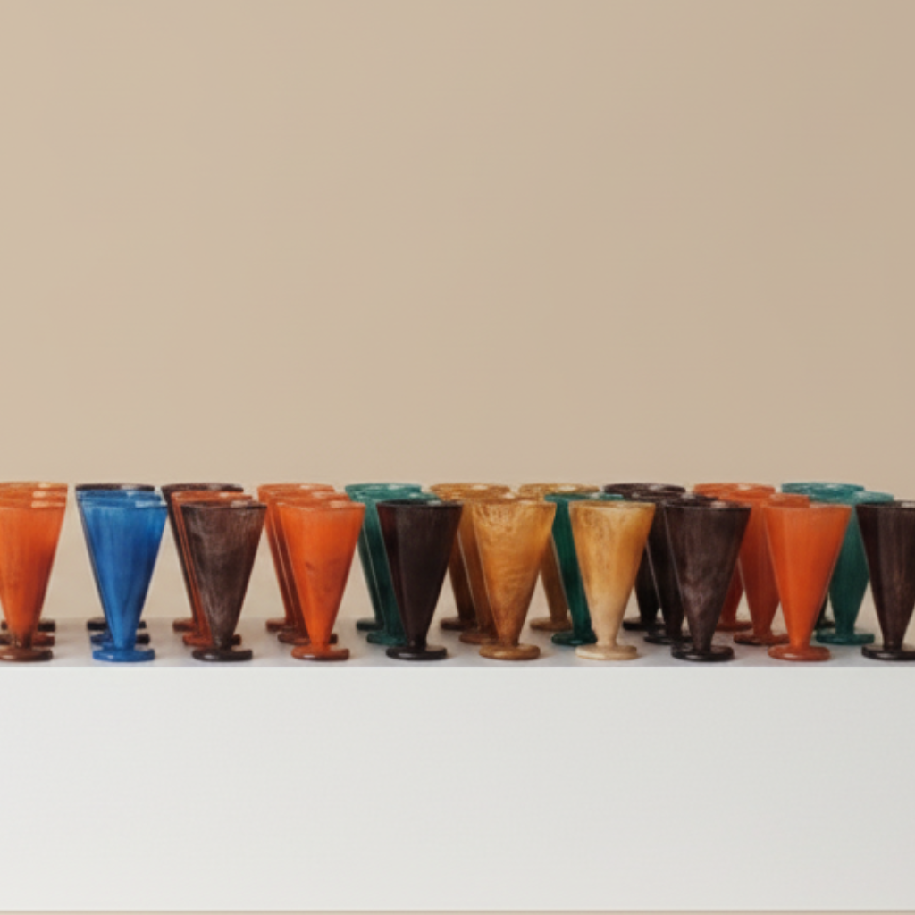 Set of 3 Epoxy Resin Decorative Vases