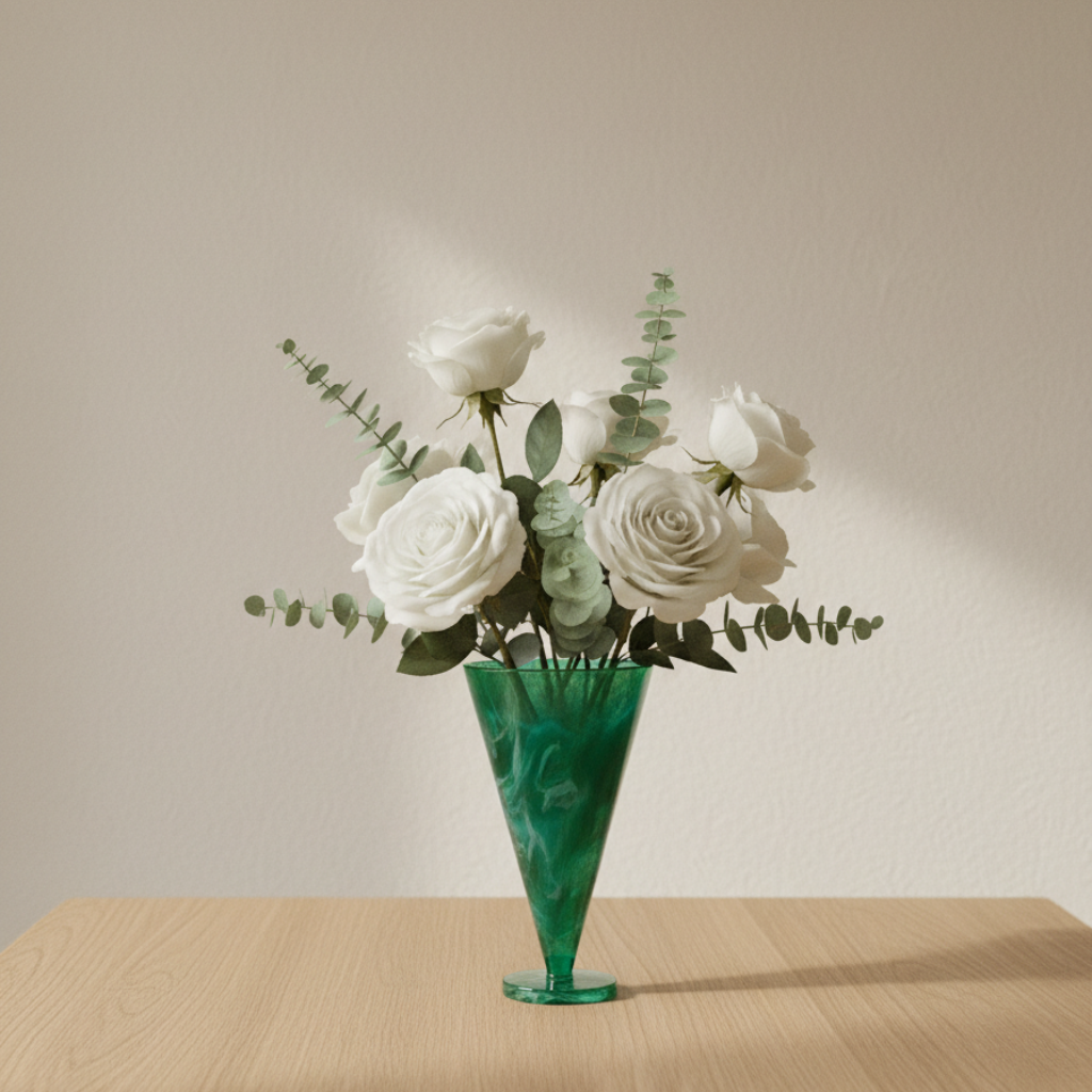 Set of 3 Epoxy Resin Decorative Vases