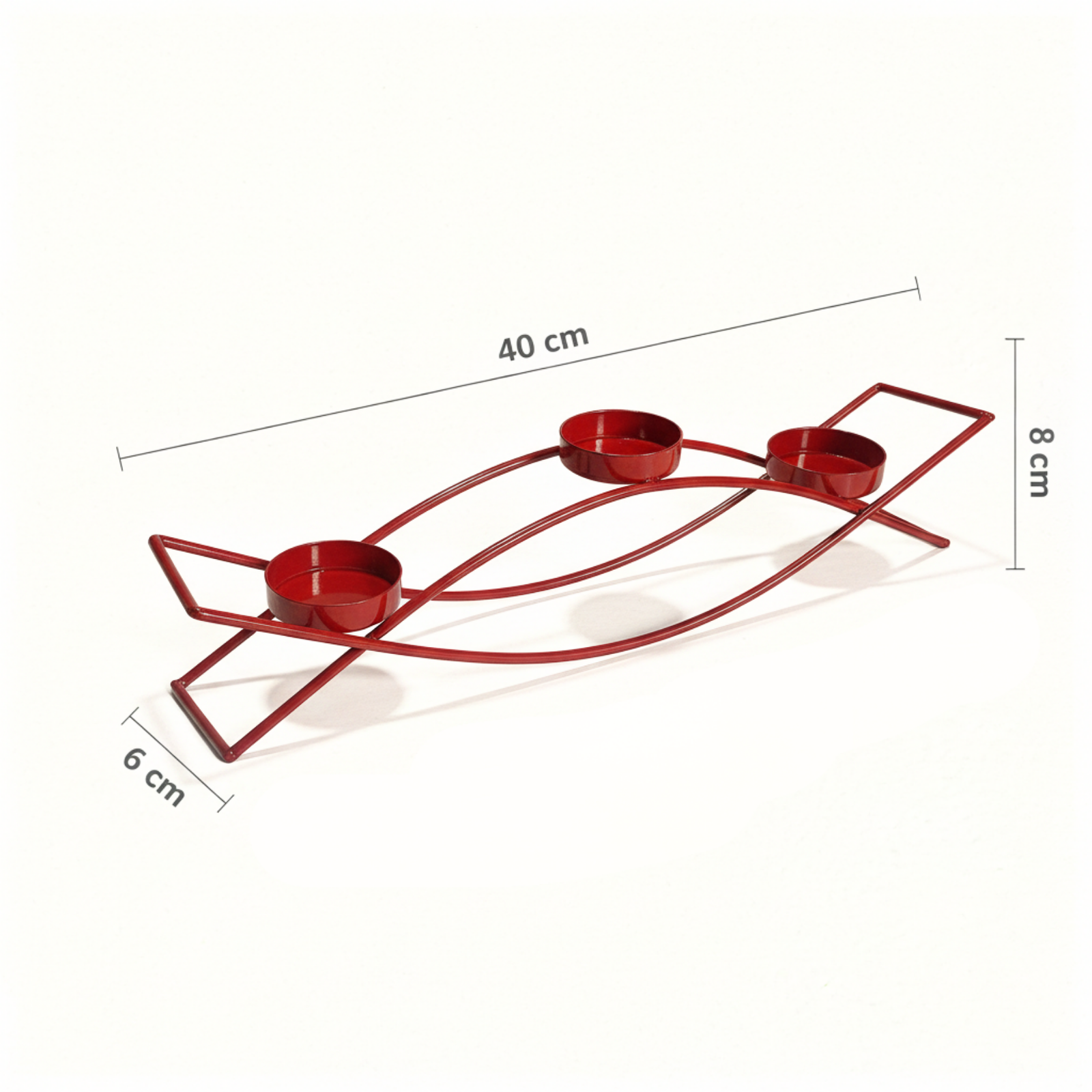 Modern Metal Candle Holder with 3 Arms