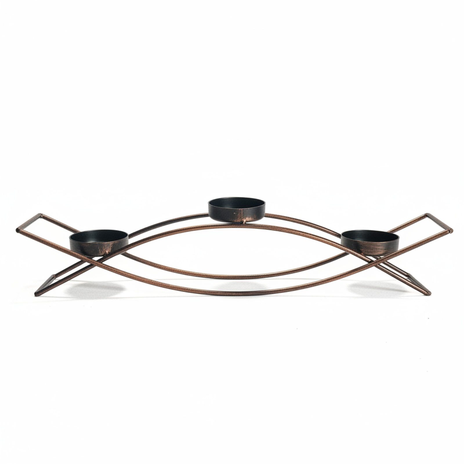 Modern Metal Candle Holder with 3 Arms