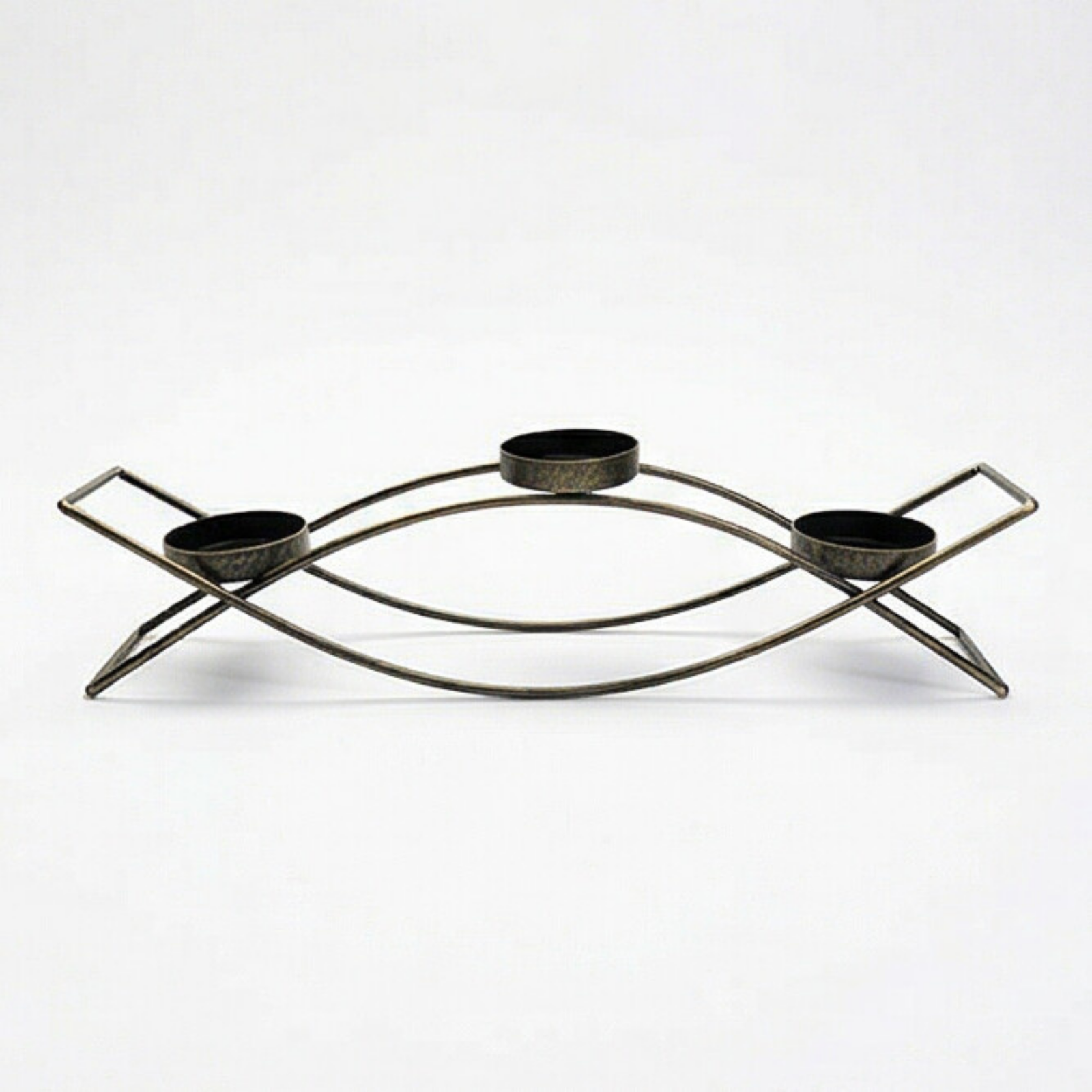 Modern Metal Candle Holder with 3 Arms