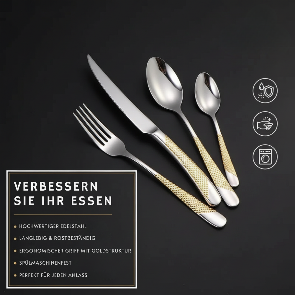 24-Piece Stainless Steel Cutlery Set for 6 People